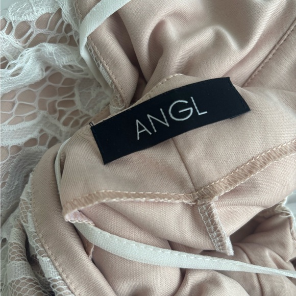 ANGL White & Nude Lace Romper Women’s Small - Picture 5 of 5